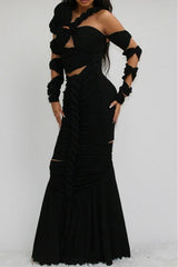 Long Sleeve Wrap Rope Maxi Dress king-general-store-5710.myshopify.com