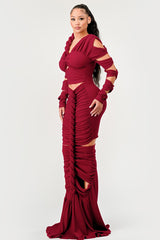 Long Sleeve Wrap Rope Maxi Dress king-general-store-5710.myshopify.com