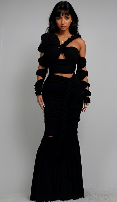 Long Sleeve Wrap Rope Maxi Dress king-general-store-5710.myshopify.com