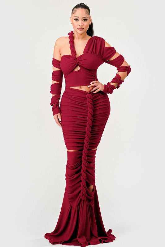 Long Sleeve Wrap Rope Maxi Dress king-general-store-5710.myshopify.com