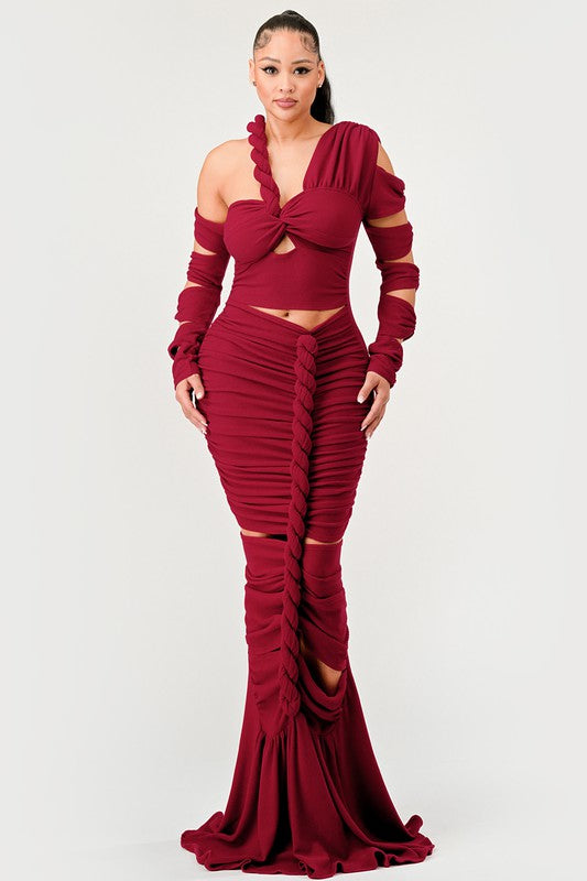 Long Sleeve Wrap Rope Maxi Dress king-general-store-5710.myshopify.com