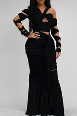 Long Sleeve Wrap Rope Maxi Dress king-general-store-5710.myshopify.com