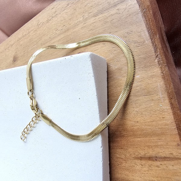 Luxe Gold Herringbone Bracelet king-general-store-5710.myshopify.com