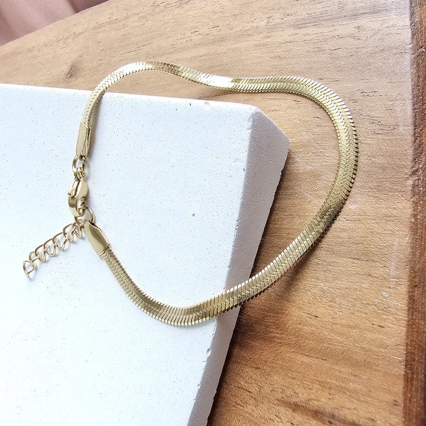 Luxe Gold Herringbone Bracelet king-general-store-5710.myshopify.com