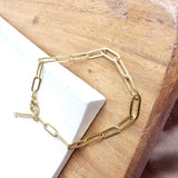 Luxe Gold Paperclip Bracelet king-general-store-5710.myshopify.com