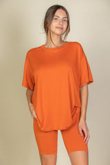 Loose Fit Oversize Top & Bike Shorts Set king-general-store-5710.myshopify.com