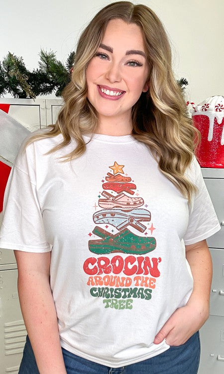 Crockin' Around the Christmas Tree Graphic T-Shirt king-general-store-5710.myshopify.com