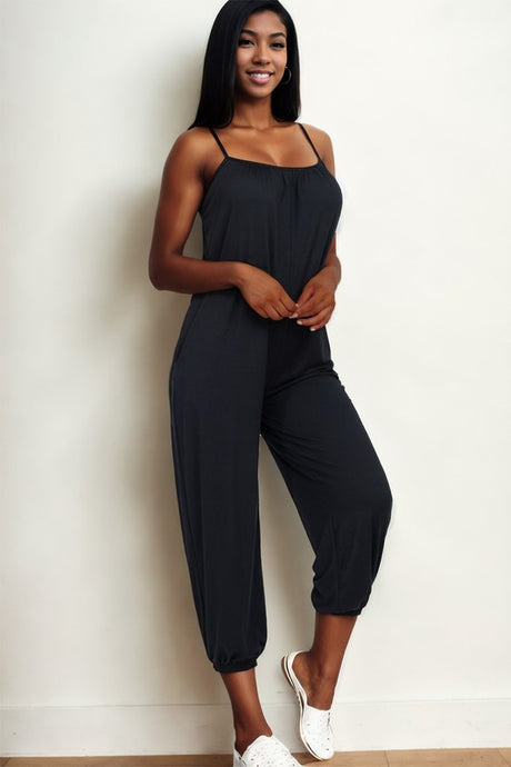 Spaghetti Strap Solid Jumpsuit king-general-store-5710.myshopify.com