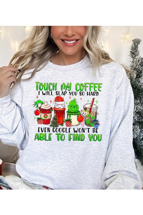 Touch My Coffee Unisex Fleece Sweatshirt king-general-store-5710.myshopify.com