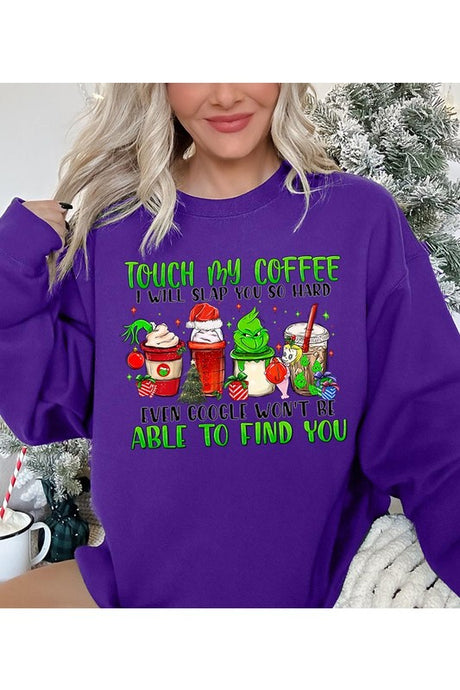 Touch My Coffee Unisex Fleece Sweatshirt king-general-store-5710.myshopify.com