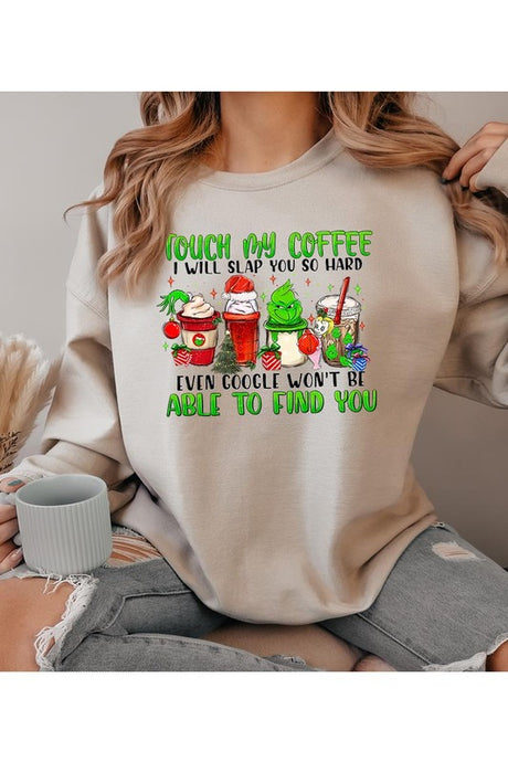 Touch My Coffee Unisex Fleece Sweatshirt king-general-store-5710.myshopify.com