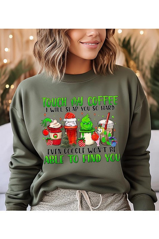 Touch My Coffee Unisex Fleece Sweatshirt king-general-store-5710.myshopify.com