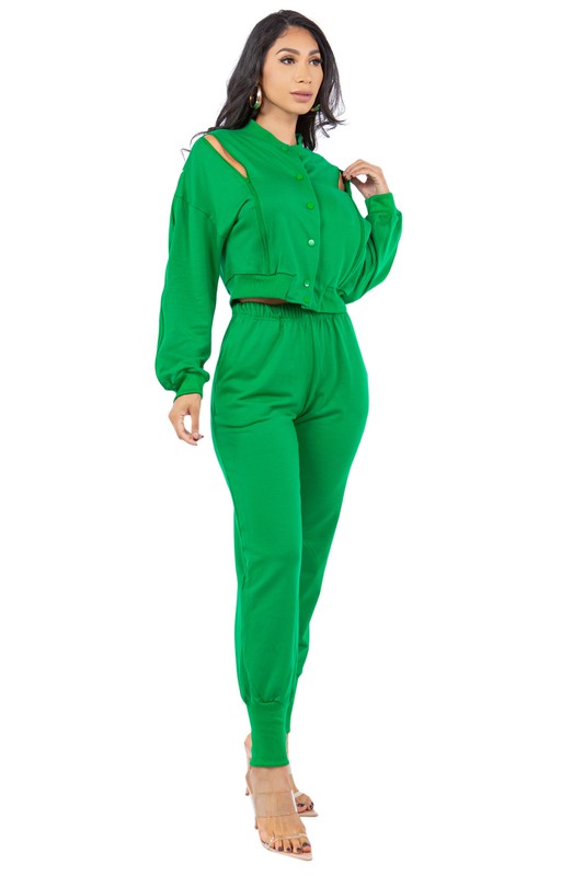 Green Sexy Fashion Two Piece Set king-general-store-5710.myshopify.com