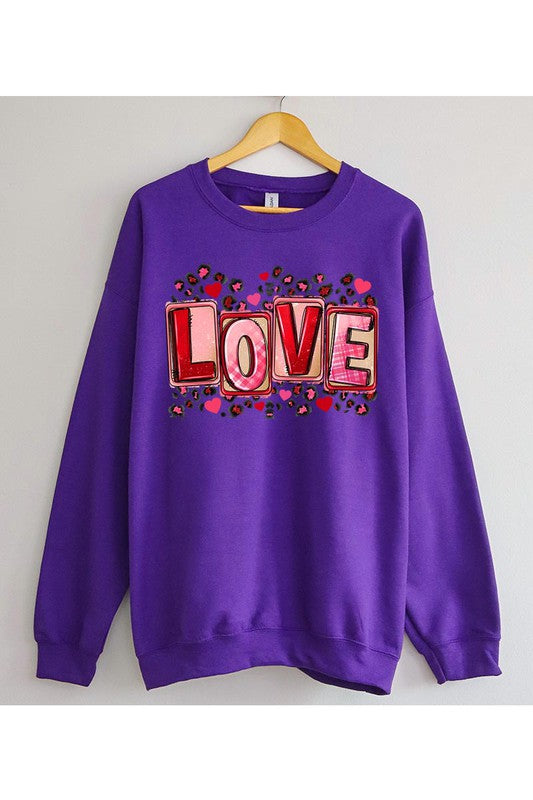 LOVE Unisex Fleece Sweatshirt king-general-store-5710.myshopify.com