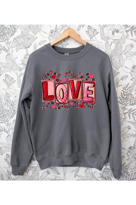 LOVE Unisex Fleece Sweatshirt king-general-store-5710.myshopify.com