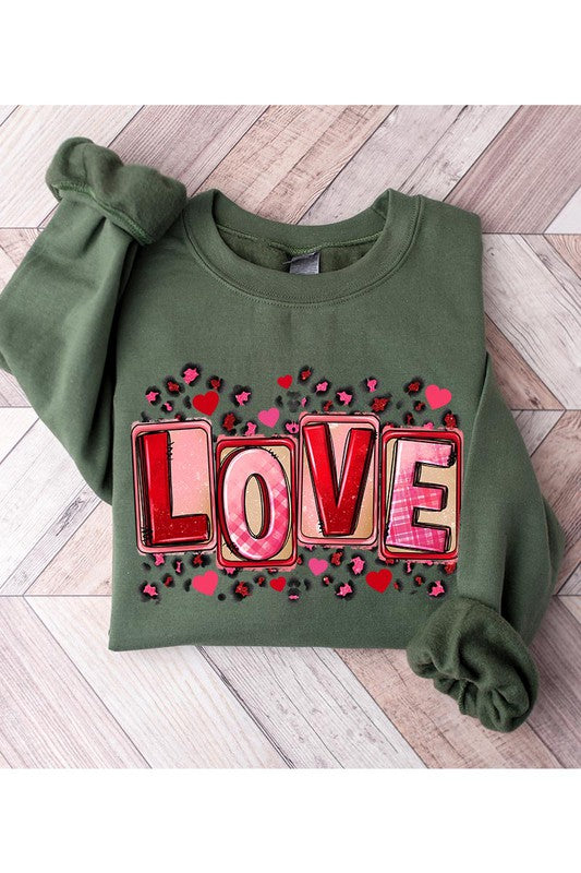 LOVE Unisex Fleece Sweatshirt king-general-store-5710.myshopify.com