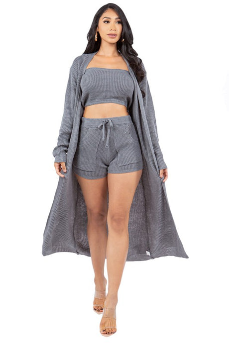 Longline Sweater Cardigan Set king-general-store-5710.myshopify.com