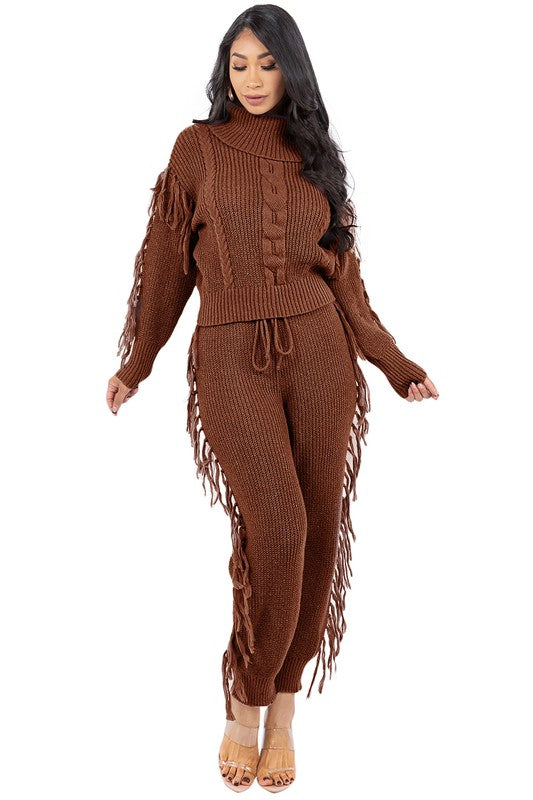 Tassel Design Sweater Pants Set king-general-store-5710.myshopify.com