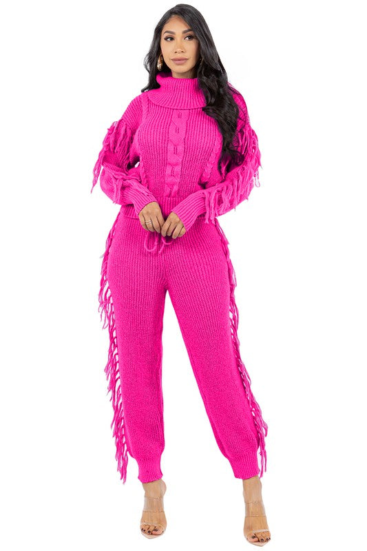 Tassel Design Sweater Pants Set king-general-store-5710.myshopify.com