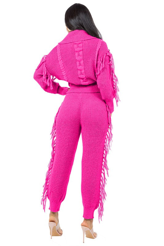 Tassel Design Sweater Pants Set king-general-store-5710.myshopify.com