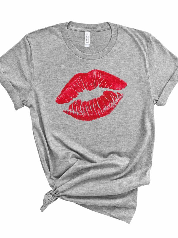 Graphic Red Lips Graphic Tee king-general-store-5710.myshopify.com