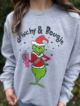 Grinchy and Boujee Sweatshirt king-general-store-5710.myshopify.com