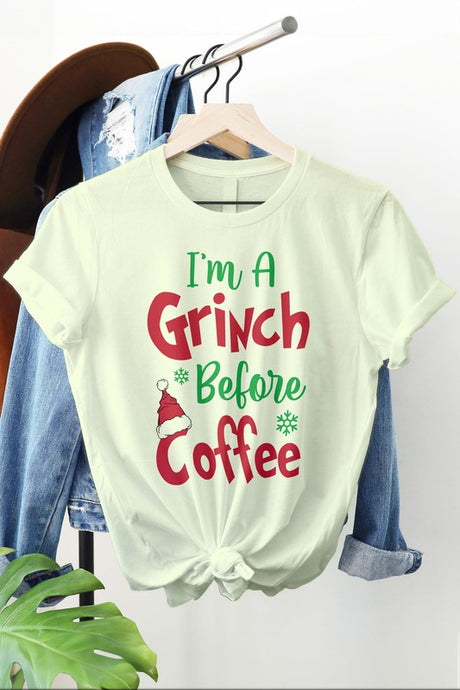 I'm a Grinch Before Coffee Graphic Tee king-general-store-5710.myshopify.com