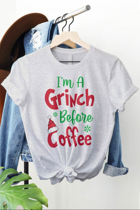 I'm a Grinch Before Coffee Graphic Tee king-general-store-5710.myshopify.com