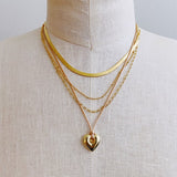 Perfectly Layered Heart And Chain Necklace king-general-store-5710.myshopify.com