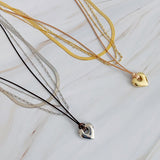 Perfectly Layered Heart And Chain Necklace king-general-store-5710.myshopify.com