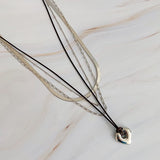 Perfectly Layered Heart And Chain Necklace king-general-store-5710.myshopify.com