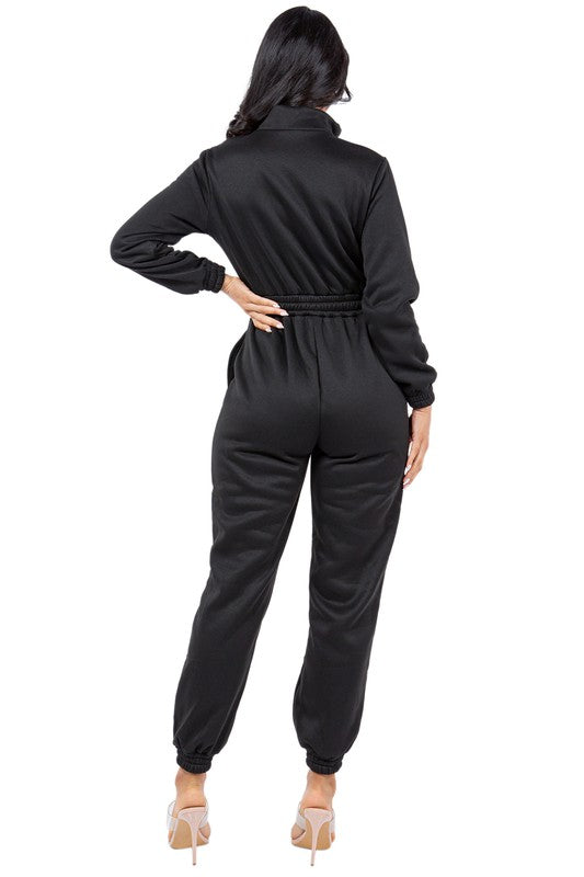 Sweatsuit Style Front Zipper Jumpsuit king-general-store-5710.myshopify.com