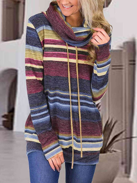 Coleen Striped Drawstring Sweater