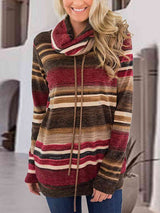 Coleen Striped Drawstring Sweater