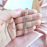 Luxe Silver Chunky Paper Clip Bracelet king-general-store-5710.myshopify.com