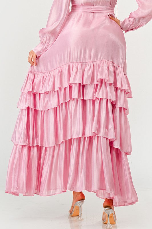 Aurora Tiered Elegance Full Maxi Dress