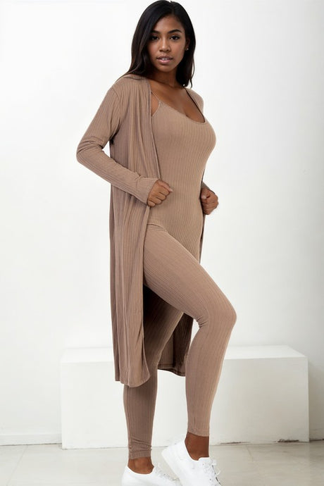 Ribbed Cardigan & Jumpsuit Set king-general-store-5710.myshopify.com