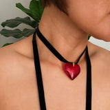 Bold In Red Black Sash Necklace king-general-store-5710.myshopify.com