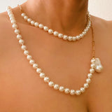 In Your Way Pearl And Chain Long Necklace king-general-store-5710.myshopify.com