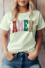 Amen Christian Quote Retro Graphic T-Shirt