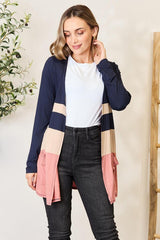 Amelia Open Color Block Cardigan