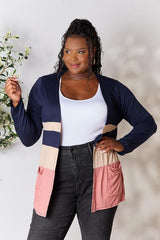 Amelia Open Color Block Cardigan