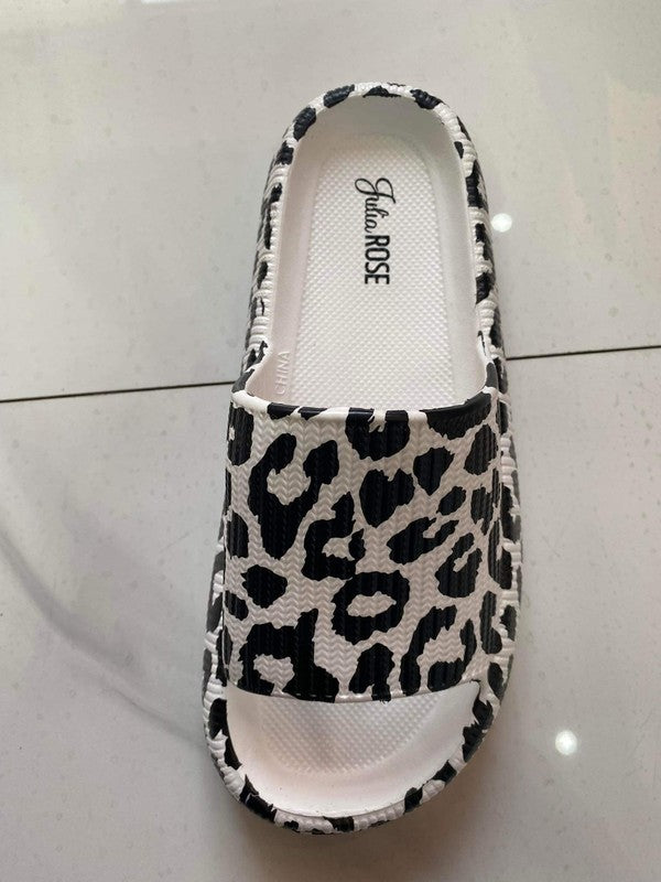White Leopard Insanely Comfortable Slides king-general-store-5710.myshopify.com