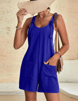 Wide Strap Solid Color Romper