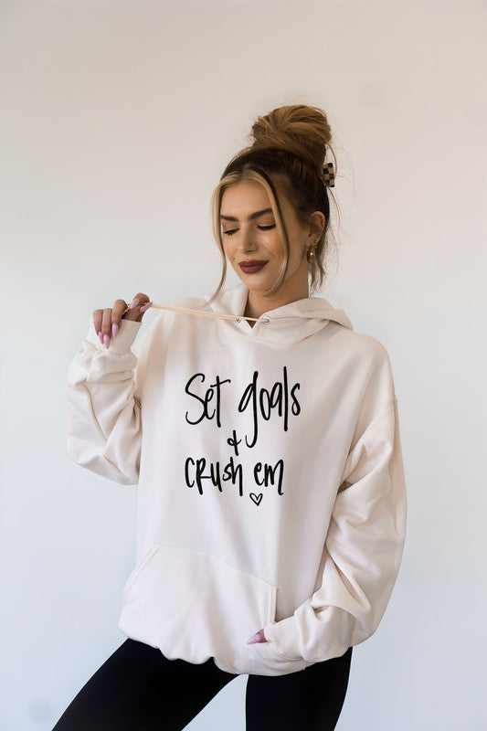 Set Goals and Crush Em Graphic Hoodie king-general-store-5710.myshopify.com