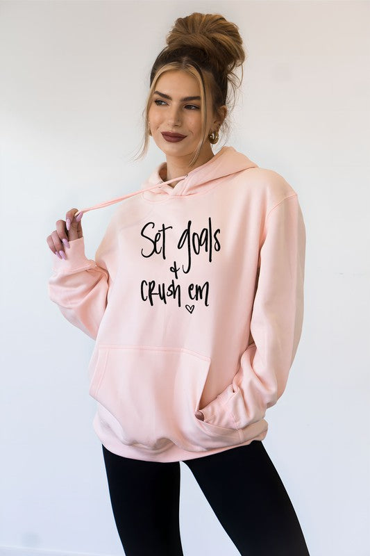 Set Goals and Crush Em Graphic Hoodie king-general-store-5710.myshopify.com