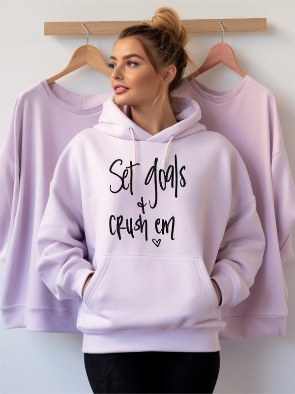 Set Goals and Crush Em Graphic Hoodie king-general-store-5710.myshopify.com