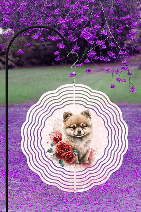 Valentine's Day Pomeranian Garden Wind Spinner king-general-store-5710.myshopify.com