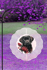 Valentine's Day Black Pup Garden Wind Spinner king-general-store-5710.myshopify.com