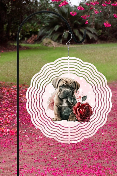 Valentine's Day Boxer Pup Garden Wind Spinner king-general-store-5710.myshopify.com